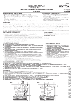 Leviton 10A17-1 Omni Wired Accessory Manuel utilisateur