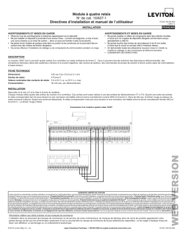 Leviton 10A07-1 Omni Wired Accessory Manuel utilisateur | Fixfr