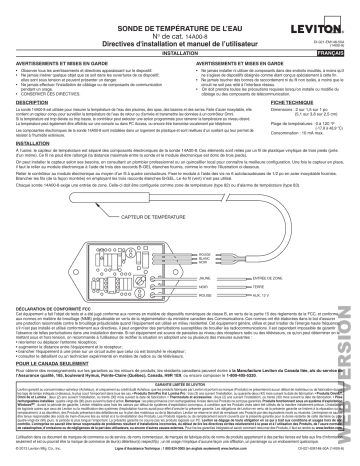 Leviton 14A00-8 Accessory Manuel utilisateur | Fixfr