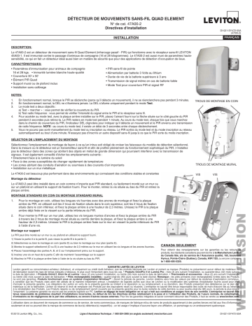 Leviton 47A00-2 Omni Wireless Accessory Manuel utilisateur | Fixfr