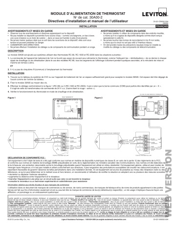 Leviton 30A00-2 Accessory Manuel utilisateur | Fixfr