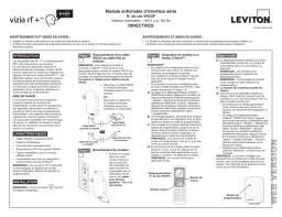 Leviton VRC0P-1LW Plug-in Manuel utilisateur