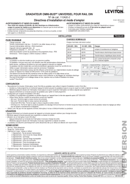 Leviton 110A00-2 Module Manuel utilisateur