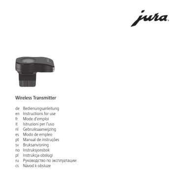 Mode d'emploi | Jura Wireless Transmitter Manuel utilisateur | Fixfr