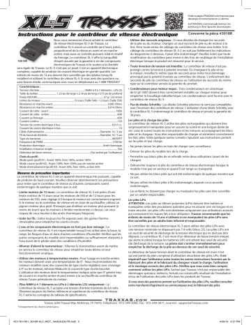 Mode d'emploi | Traxxas XL-5 Speed Control Manuel utilisateur | Fixfr