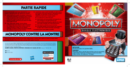 Hasbro Monopoly Banque Electronique Manuel utilisateur