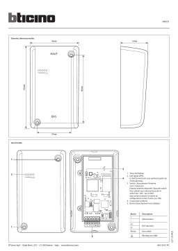 Bticino 348331 Manuel utilisateur