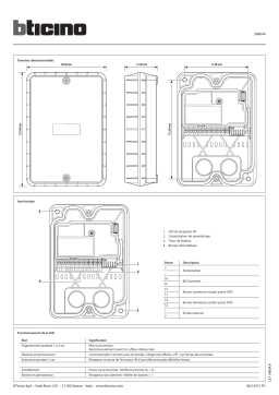 Bticino 348044 Manuel utilisateur