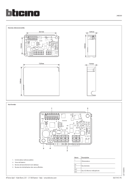 Bticino 348500 Manuel utilisateur