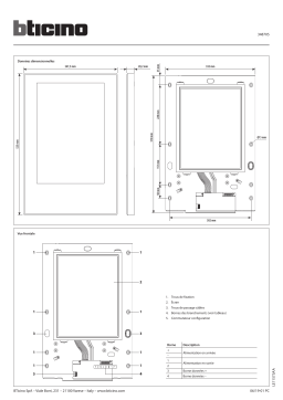 Bticino 348705 Manuel utilisateur