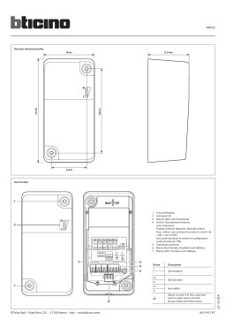 Bticino 348332 Manuel utilisateur
