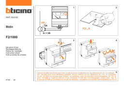 Bticino F2/1000 Manuel utilisateur