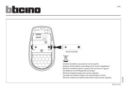 Bticino 3440 Manuel utilisateur