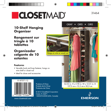 ClosetMaid 31464 Guide d'installation | Fixfr