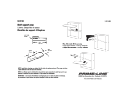 Prime-Line U 9116 Guide d'installation