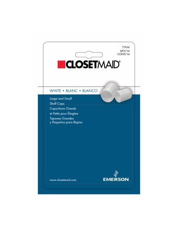 ClosetMaid 71016 Guide d'installation | Fixfr