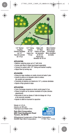 Rain Bird MBUB-F/2S Guide d'installation | Fixfr