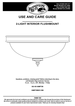 Hampton Bay IHI8012A-2 ORB Guide d'installation