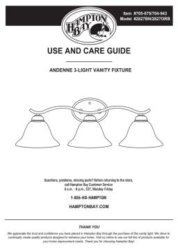 Hampton Bay 705075 Guide d'installation