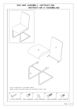 Worldwide Homefurnishings 202-489WT Guide d'installation