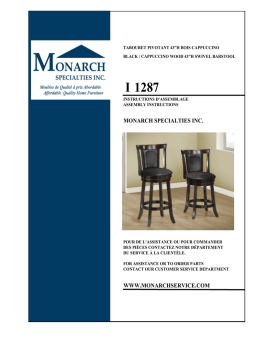 Monarch Specialties I 1287 Guide d'installation