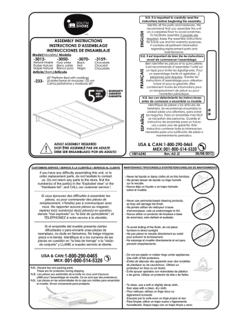 South Shore Furniture 3070233 Guide d'installation | Fixfr