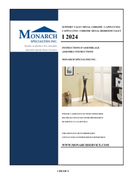 Monarch Specialties I 2024 Guide d'installation