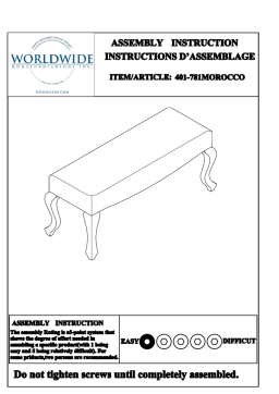 Worldwide Homefurnishings 401-781 Guide d'installation