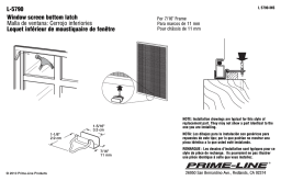 Prime-Line L 5790 Guide d'installation