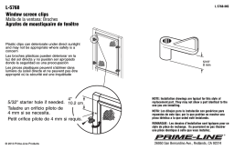 Prime-Line L 5768 Guide d'installation