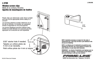 Prime-Line L 5768 Guide d'installation | Fixfr