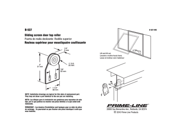 Prime-Line B 537 Guide d'installation | Fixfr