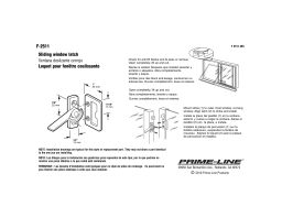 Prime-Line F 2511 Guide d'installation