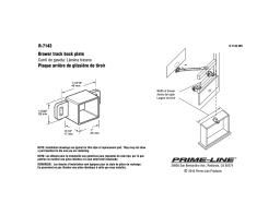 Prime-Line R 7143 Guide d'installation