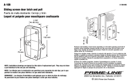 Prime-Line A 109 Guide d'installation