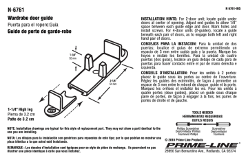 Prime-Line N 6761 Guide d'installation | Fixfr