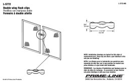 Prime-Line L 5772 Guide d'installation