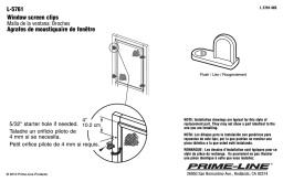 Prime-Line L 5761 Guide d'installation