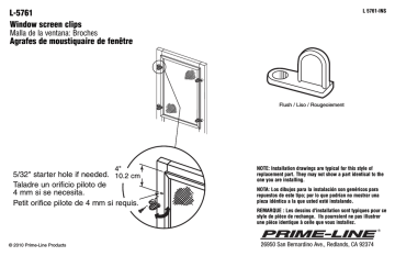 Prime-Line L 5761 Guide d'installation | Fixfr