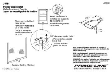 Prime-Line L 5781 Guide d'installation | Fixfr