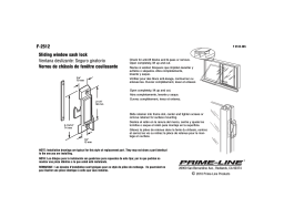 Prime-Line F 2512 Guide d'installation