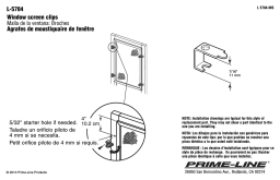 Prime-Line L 5784 Guide d'installation