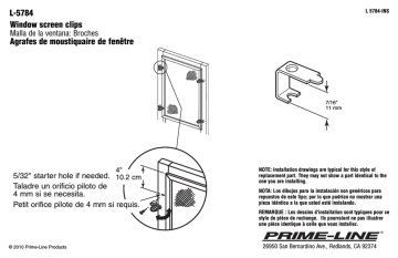 Prime-Line L 5784 Guide d'installation | Fixfr