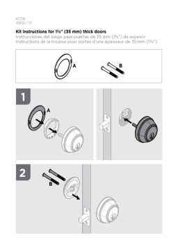 Kwikset KIT ADAPTER 1 3/8 DOOR KCDB LPP 3 Guide d'installation