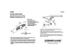 Prime-Line H 3536 Guide d'installation