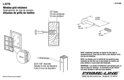 Prime-Line L 5775 Guide d'installation