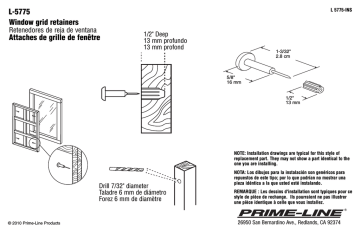 Prime-Line L 5775 Guide d'installation | Fixfr