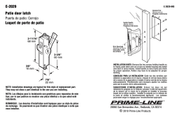 Prime-Line E 2029 Guide d'installation