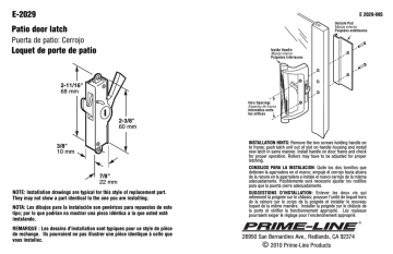 Prime-Line E 2029 Guide d'installation | Fixfr