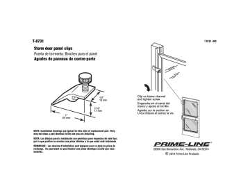 Prime-Line T 8731 Guide d'installation | Fixfr